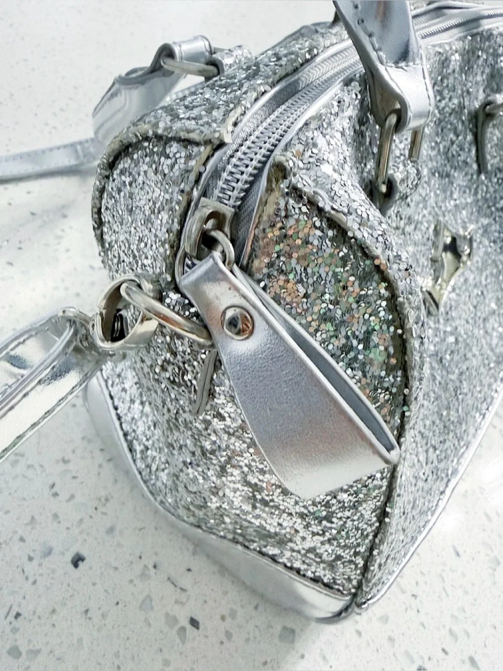 Disney Store Princess Silver Sequin Mini Handbag Crossbody